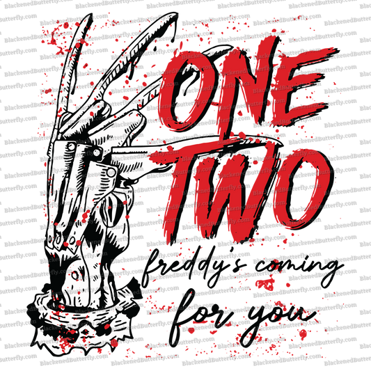 One Two Freddy's Coming (White or Black)