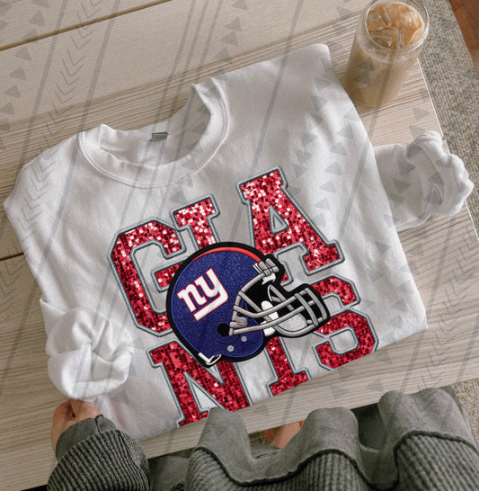 New York Giants Faux Embroidery