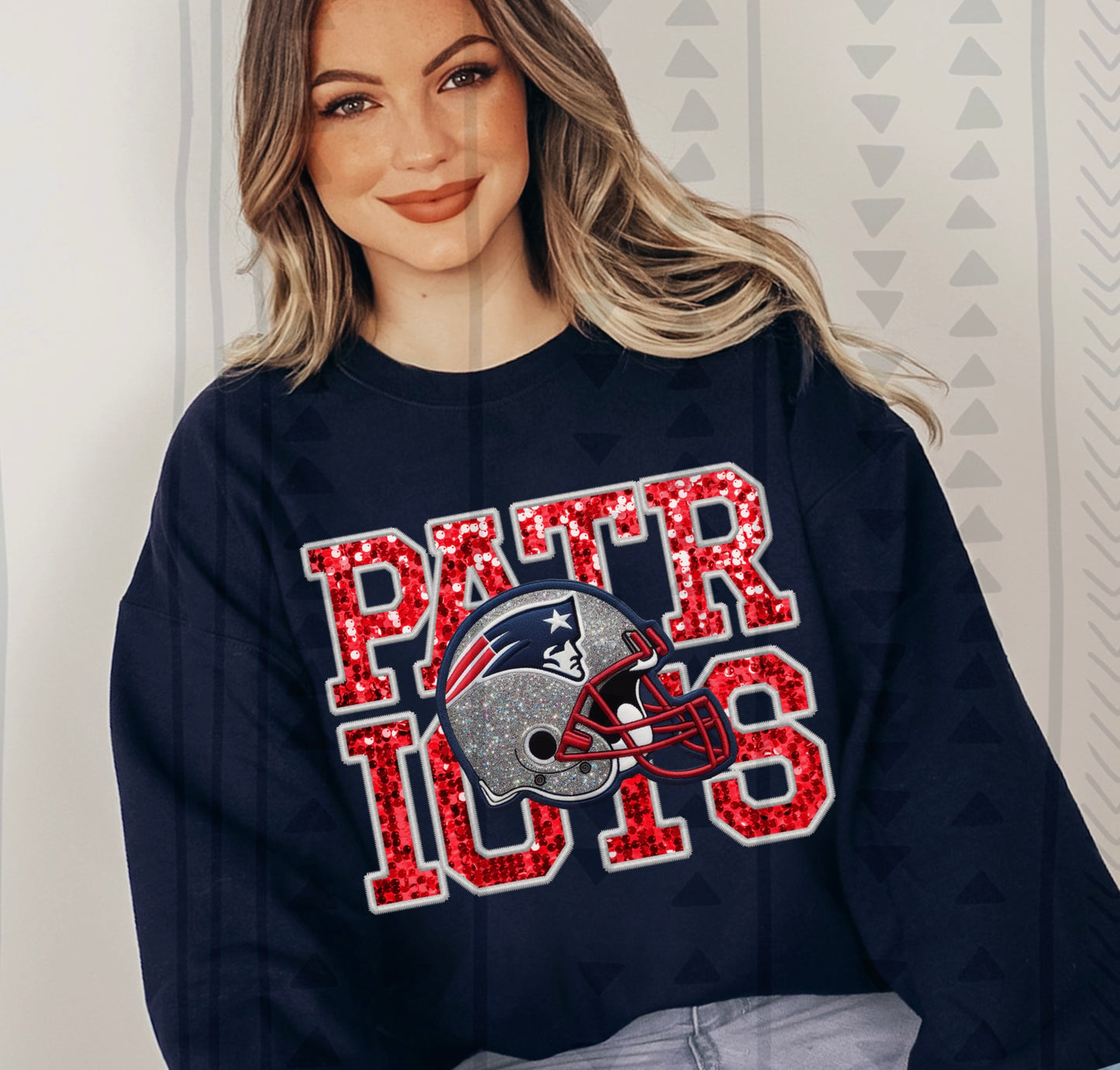 New England Patriots Faux Embroidery