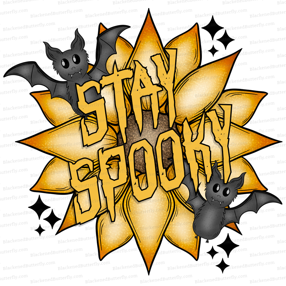 Stay Spooky (Bats & Flowers)