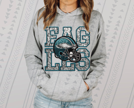 Philadelphia Eagles Faux Embroidery