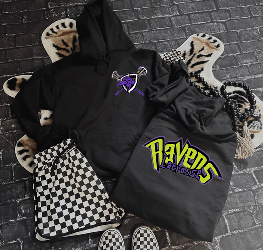 Chest Logo & Back Words (Black Hoodie)