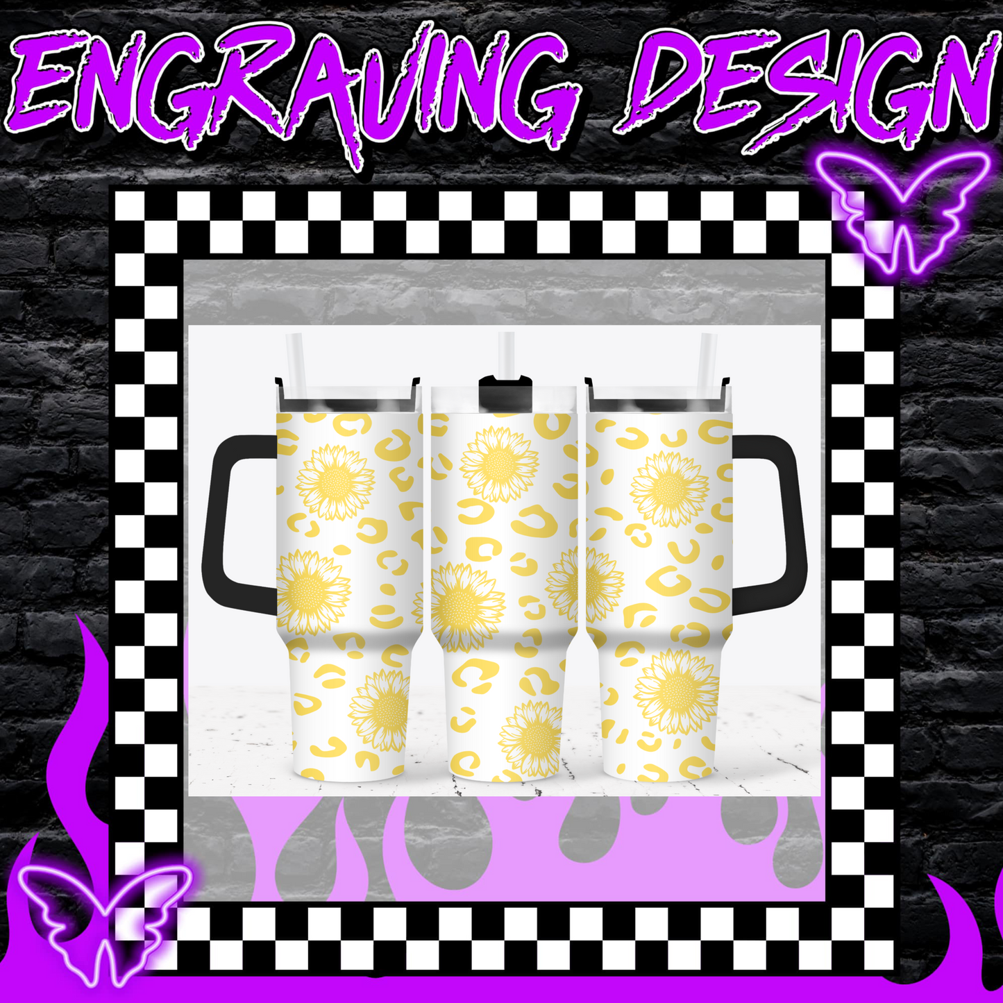 Sunflower & Leopard Print Design