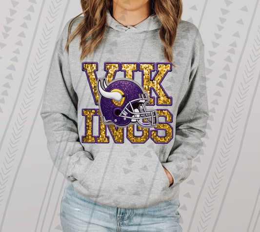 Minnesota Vikings Faux Embroidery